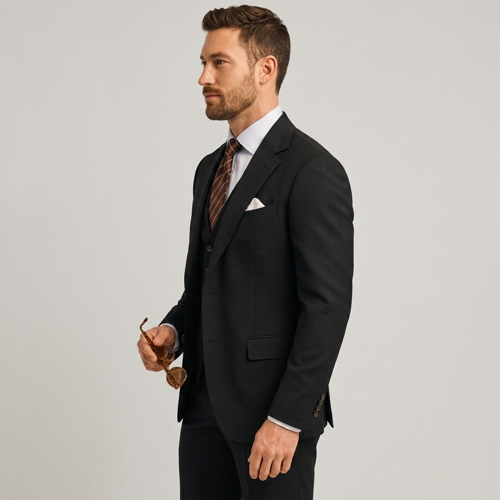 Eleganter 3-Teile Slim Fit Anzug – Moderner Business & Hochzeitsanzug für Herren