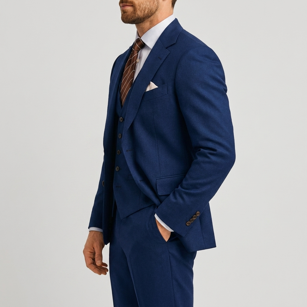 Eleganter 3-Teile Slim Fit Anzug – Moderner Business & Hochzeitsanzug für Herren