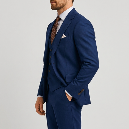 Eleganter 3-Teile Slim Fit Anzug – Moderner Business & Hochzeitsanzug für Herren