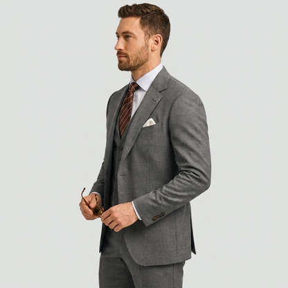 Eleganter 3-Teile Slim Fit Anzug – Moderner Business & Hochzeitsanzug für Herren