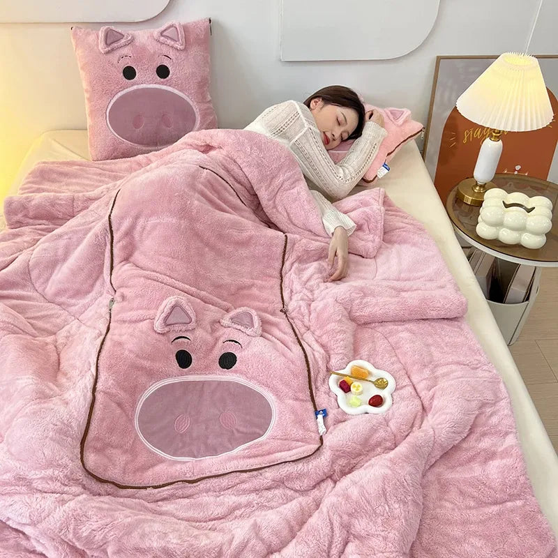 CozyCush : Verwandeln Sie Ihren Komfort mit unserem Decken- und Kissen-Set