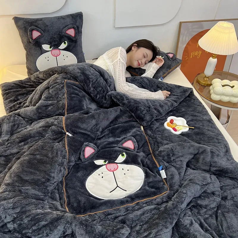 CozyCush : Verwandeln Sie Ihren Komfort mit unserem Decken- und Kissen-Set