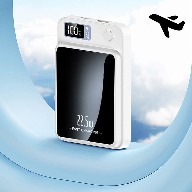 Magnetische Powerbank mit 22,5W Schnellladung – Kabelloser 10.000mAh Akku mit LED-Display für iPhone & Android