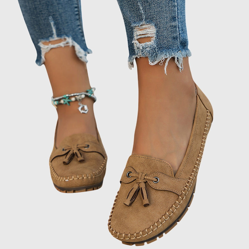 Bequeme Damen Mokassins aus Velours – Leichte Slip-On Schuhe für Alltag & Freizeit