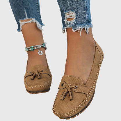 Bequeme Damen Mokassins aus Velours – Leichte Slip-On Schuhe für Alltag & Freizeit