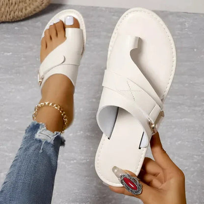 Bequeme Sandalen mit Zehenschlaufe für Damen – Verstellbare Sommerschuhe leicht & stilvoll