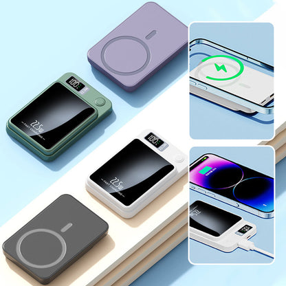 Magnetische Powerbank 10000mAh mit Display & 22,5W Schnellladung – Kabelloses Ladegerät für iPhone
