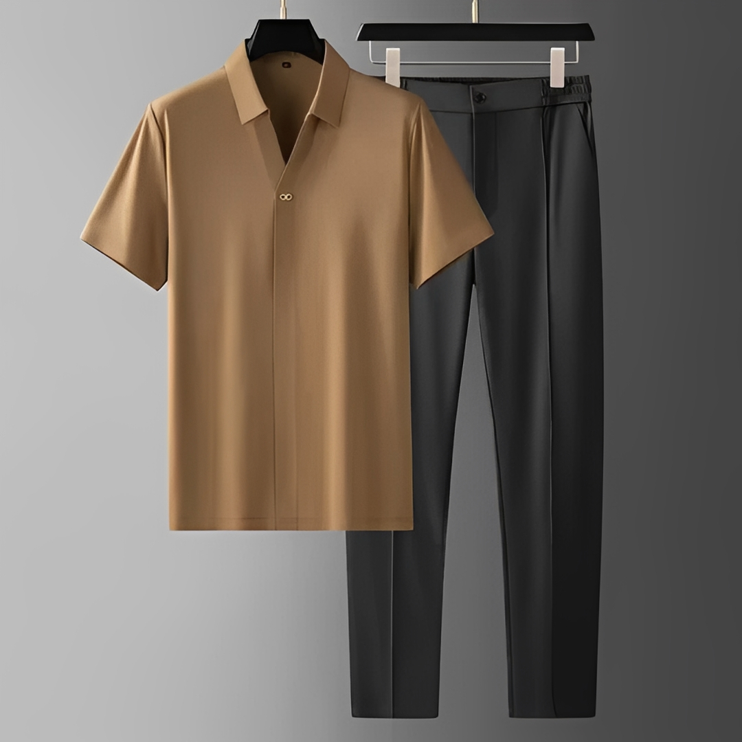 Éloi - Elegantes und Leichtes Herrenensemble für Frühling und Sommer, Polo und Hose