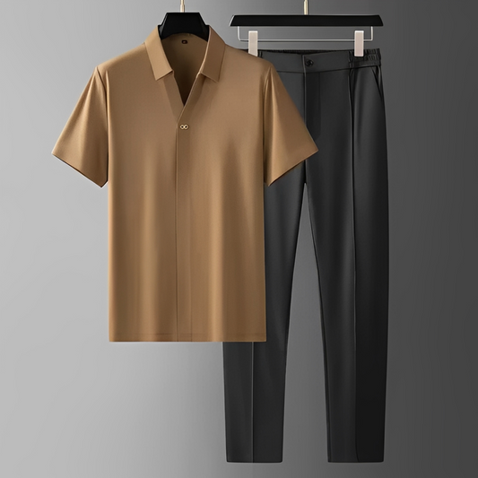 Éloi - Elegantes und Leichtes Herrenensemble für Frühling und Sommer, Polo und Hose