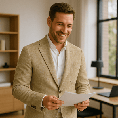 Eleganter Leinenanzug Slim Fit – Moderner Sommeranzug für Herren