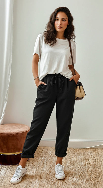 Giselle - Weite Leinenhose für Frauen, Lässiges Sommer-Outfit