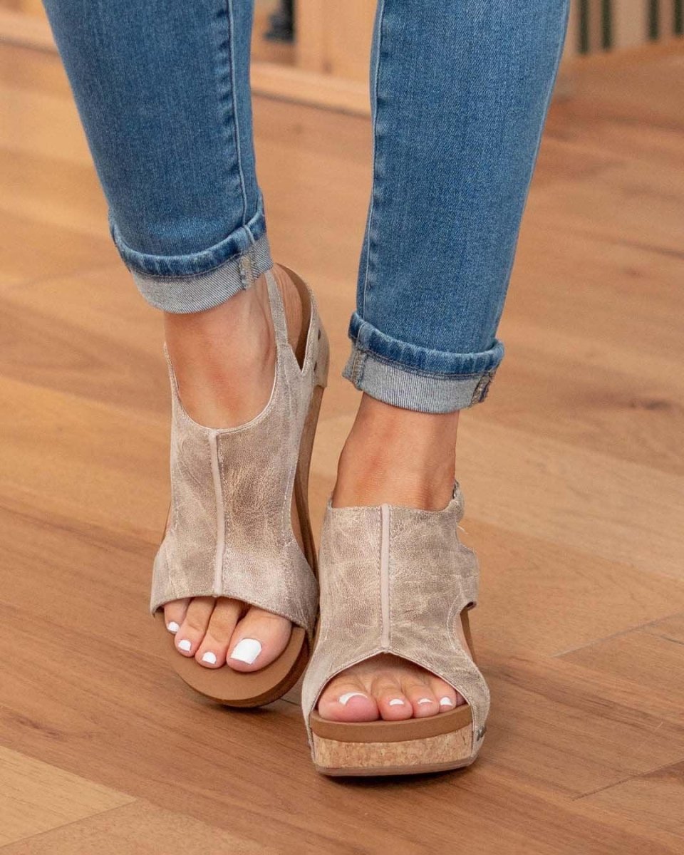 Bequeme Keilabsatz Sandalen mit Korksohle – Stylische Sommerschuhe für Damen