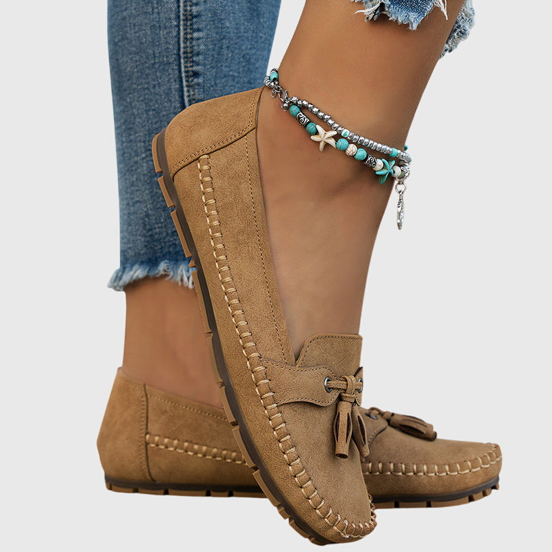 Bequeme Damen Mokassins aus Velours – Leichte Slip-On Schuhe für Alltag & Freizeit