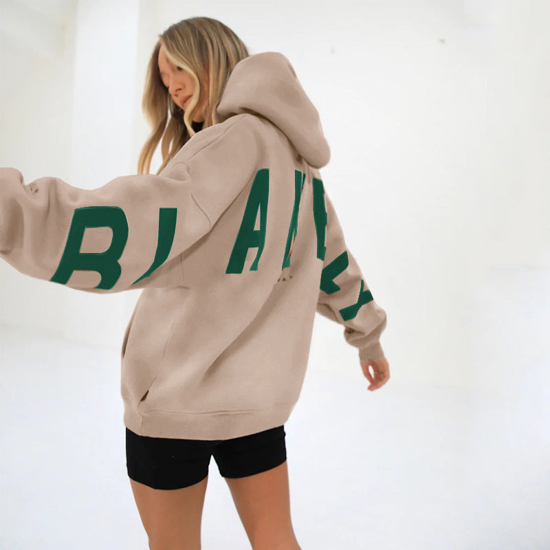 Lovéa - Oversize Kapuzenpullover für Frauen mit auffälligem Textdruck