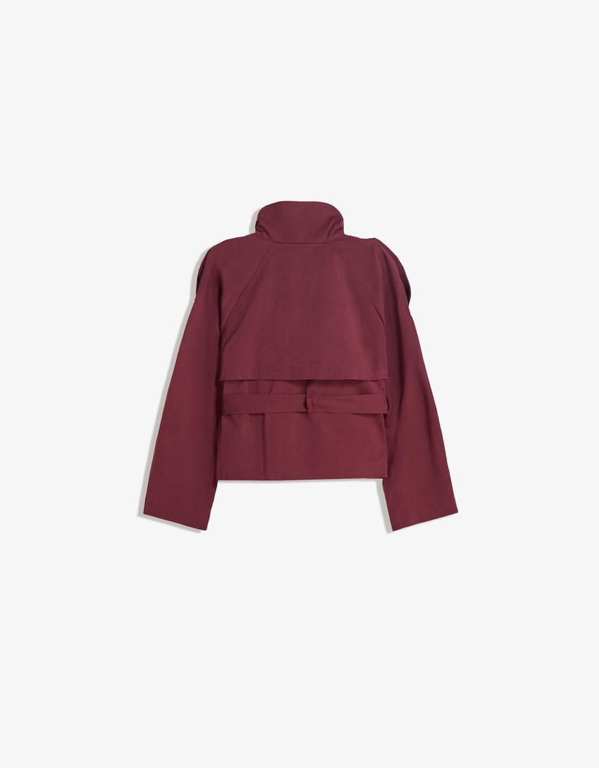 Elvire - Modischer Kurzer Frühlings-Trenchcoat für Frauen, Mit Knöpfen und Taillengürtel