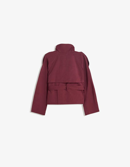 Elvire - Modischer Kurzer Frühlings-Trenchcoat für Frauen, Mit Knöpfen und Taillengürtel