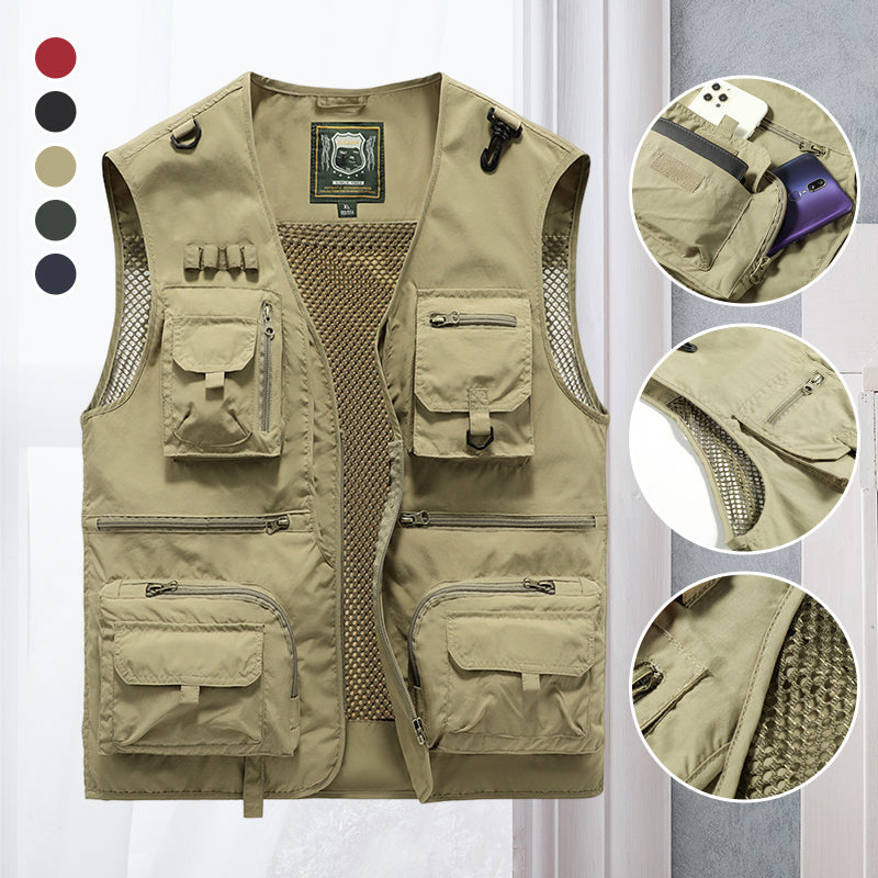 Clément - Taktische Weste | Outdoor Bodywarmer | Vielseitig | Camping, Angeln, Wandern