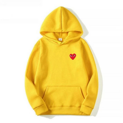 Héline - Kapuzenpullover für Damen, Herzmotiv und lässiger Stil
