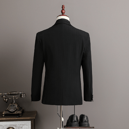 Eleganter Herren Doppelreiher Anzug Slim Fit – Business & Hochzeitsanzug 3-Teilig