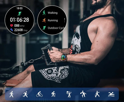 ChronoVivant - Luxuriöse Smartwatch für Herren | Multisport-Modus | Gesundheitsüberwachung