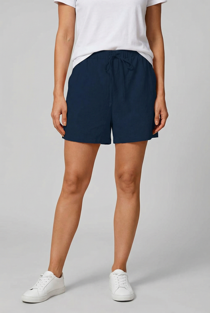 Lässige Damen Shorts mit elastischem Bund & Kordelzug – Leichte Sommer Shorts mit Taschen