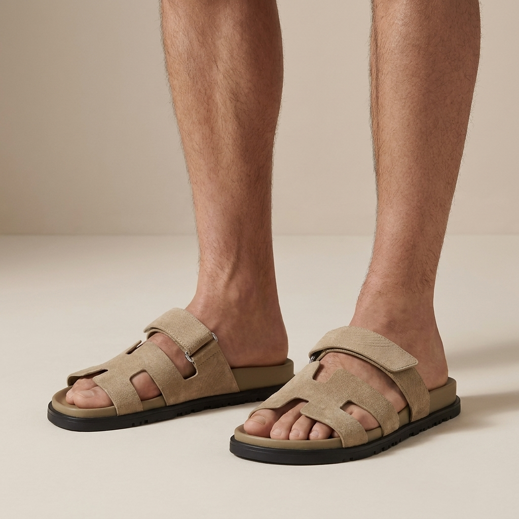 Komfortable Pantoletten mit verstellbarem Riemen für Herren – Elegante Freizeit Sandalen für Sommer & Urlaub