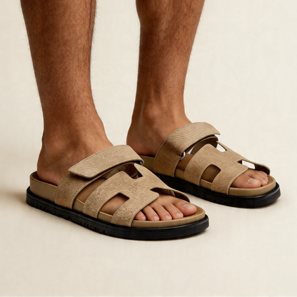 Komfortable Pantoletten mit verstellbarem Riemen für Herren – Elegante Freizeit Sandalen für Sommer & Urlaub