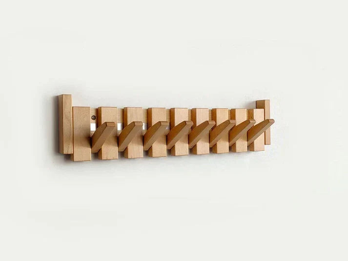 AriaBois - Stilvolle Holz-Garderobe mit Klavier-Tasten-Muster