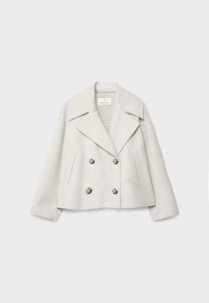 Silvane - Eleganter, Kurz geschnittener Trenchcoat mit Doppelreihe, Frühlingsmantel