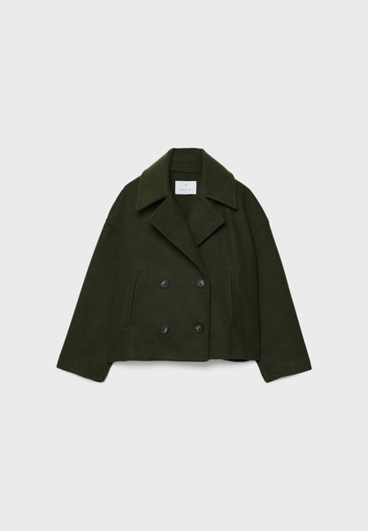 Silvane - Eleganter, Kurz geschnittener Trenchcoat mit Doppelreihe, Frühlingsmantel