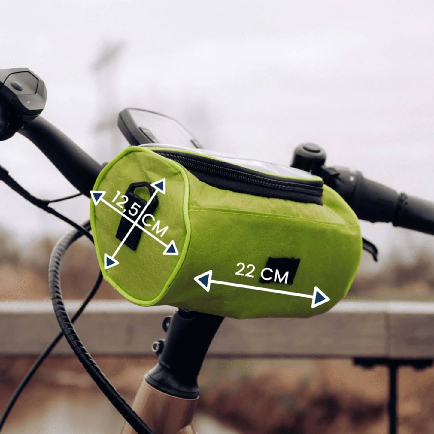 Cyclivie - Lenktasche mit Reißverschluss – Speedy – Kompatibel mit Touchscreen