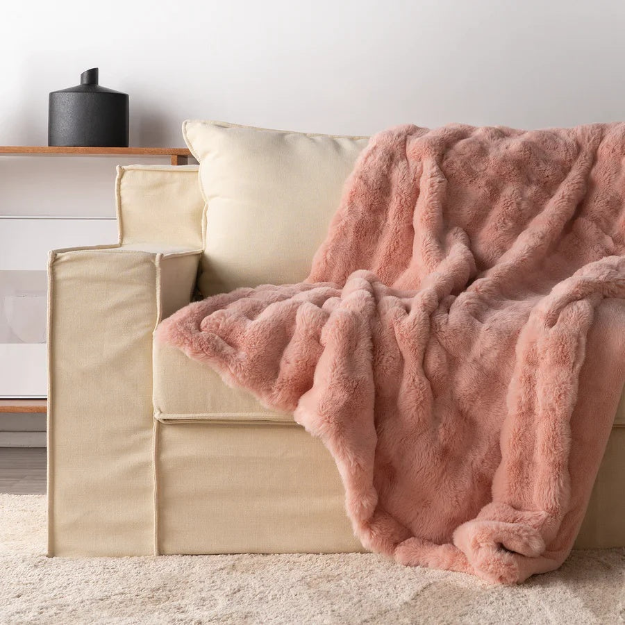 Moellevia - Ultra-weiches Plaid aus Synthetischem Pelz für Luxuriösen Komfort