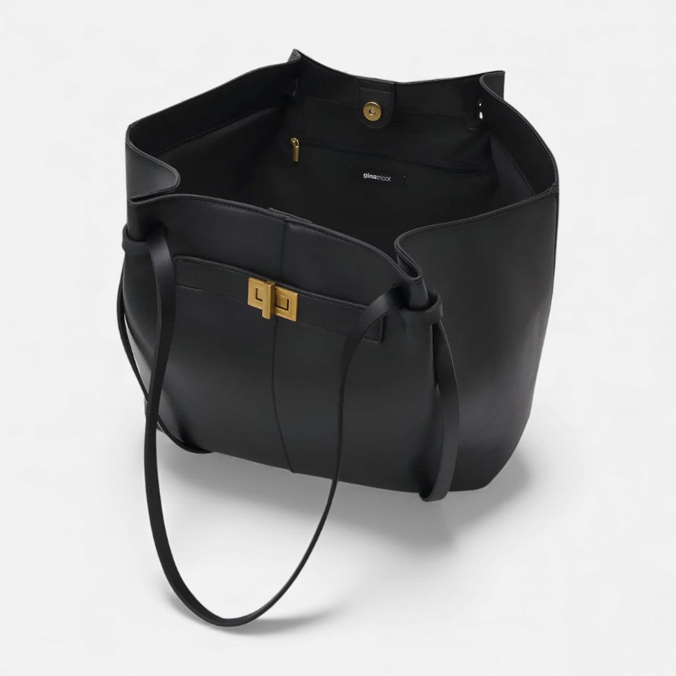 Avelys - Musthave Eleganter Großer Shopper mit Goldfarbenem Detailverschluss