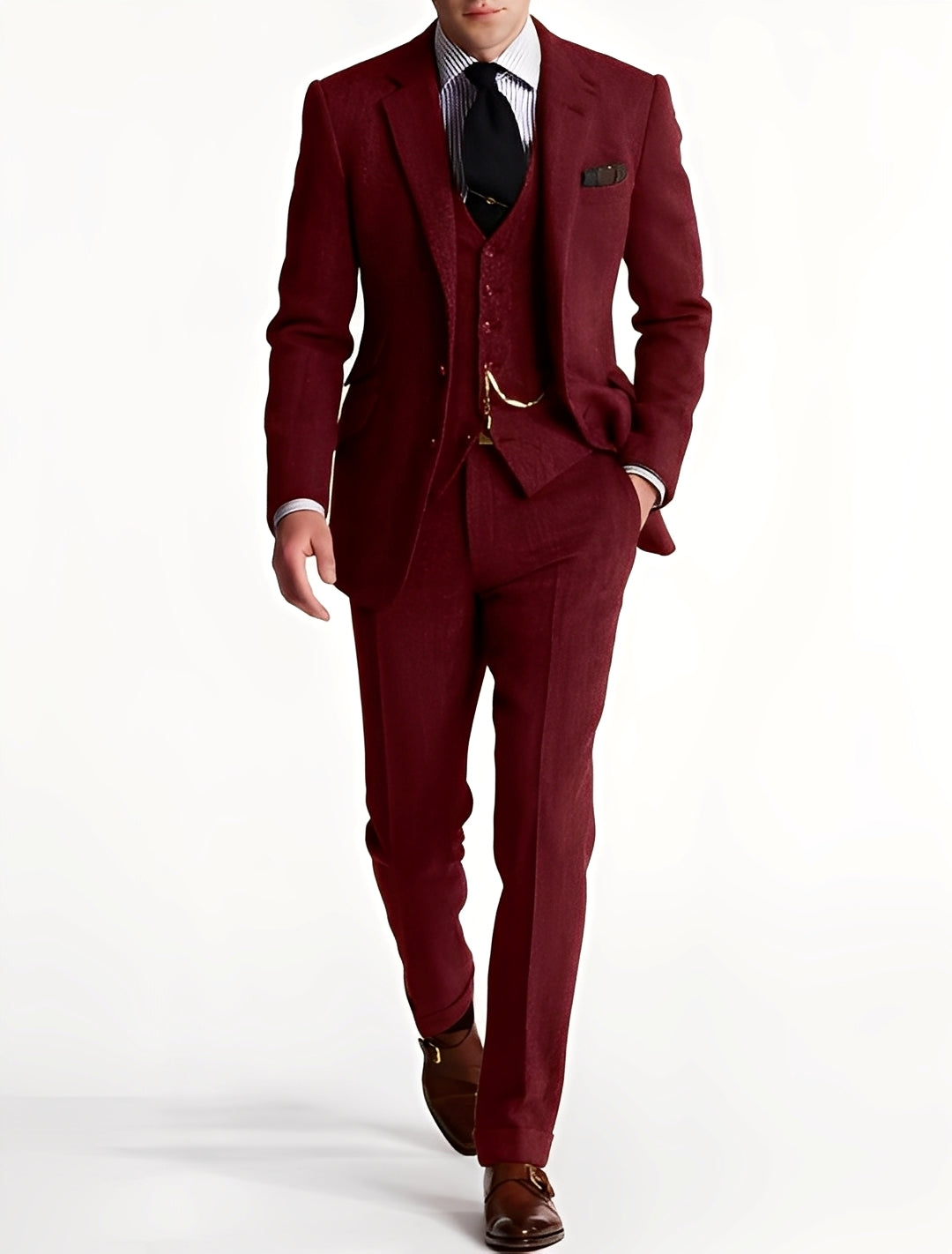 Clément - Dreiteiliges Herrenanzug aus Tweed