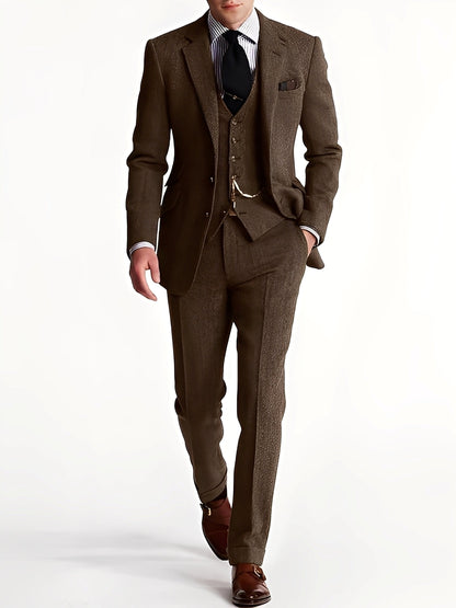 Clément - Dreiteiliges Herrenanzug aus Tweed