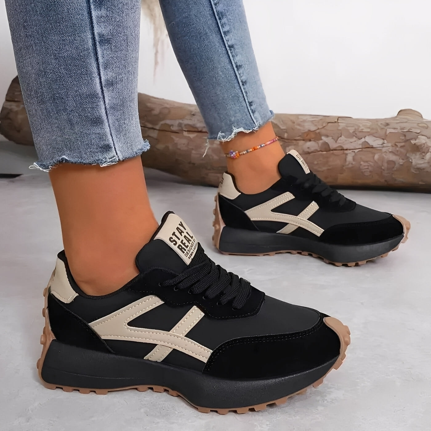 Célavie - Orthopädische Sneakers aus Wildleder für Frauen mit zusätzlicher Dämpfung