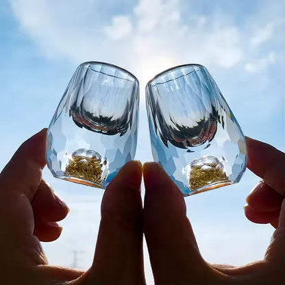 Kinverre - Japanischer Sake-Glas mit Handgelegtem Goldblatt