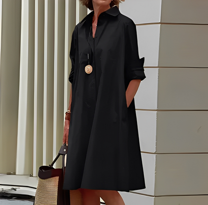 Sylphine - Elegantes Hemdblusenkleid für Frauen Frühling-Sommer