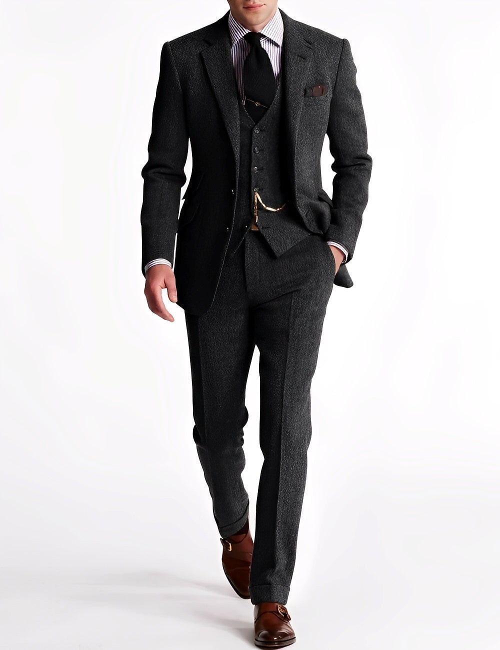 Clément - Dreiteiliges Herrenanzug aus Tweed