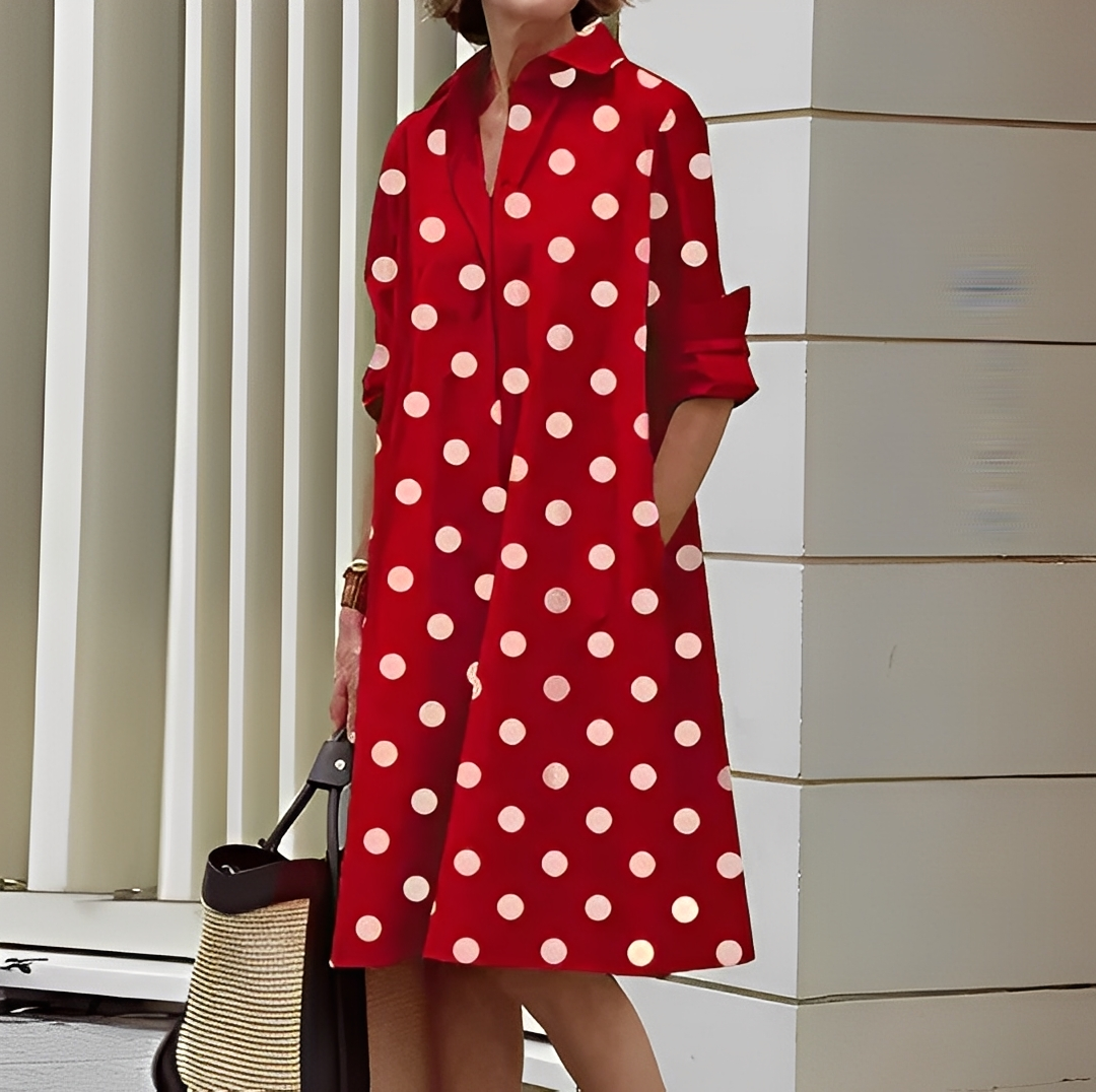 Sylphine - Elegantes Hemdblusenkleid für Frauen Frühling-Sommer