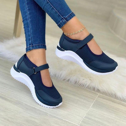 Atmungsaktive Mesh-Sneaker mit Klettverschluss für Damen – Bequeme Komfortschuhe für Alltag & Freizeit