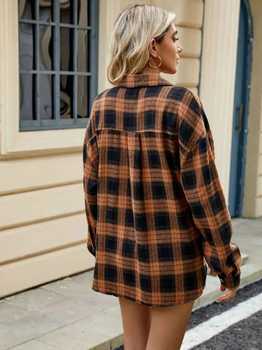 Karierte Overshirt Jacke für Damen – Lässige Flanell Hemdjacke im Casual Look