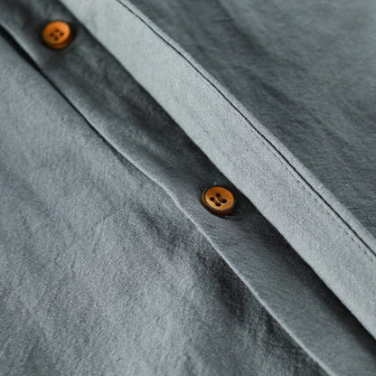 Moderner Stil für Herren Hemd mit Stehkragen und Eleganten Knopfdetails für Alltag und Freizeit