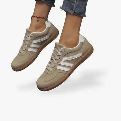 Retro Sneaker mit Gummisohle – Bequeme Freizeit Schuhe im Vintage Look für Damen