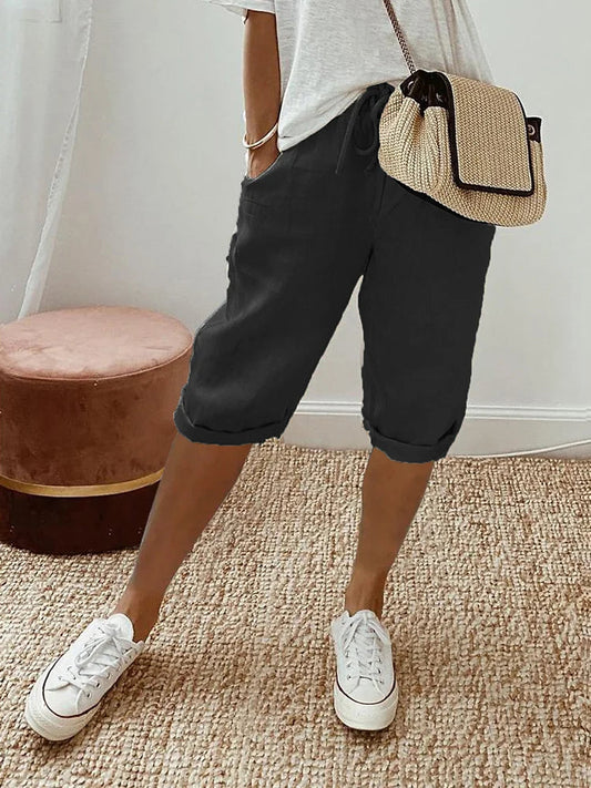 Fioralys - Shorts für Damen aus Baumwolle-Leinen – fließend, leicht und trendy für den Sommer 2026