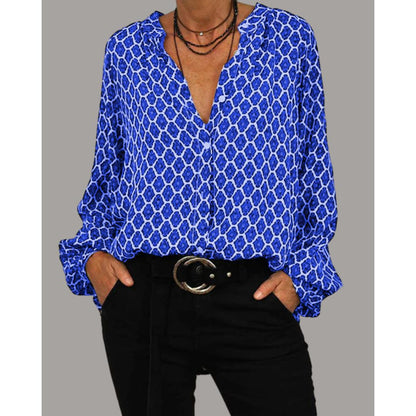 Faylise - Elegante Oversize-Bluse mit Muster