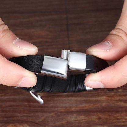 Luxarceau - Herrenlederarmband – Zeitloses und Stilvolles Accessoire