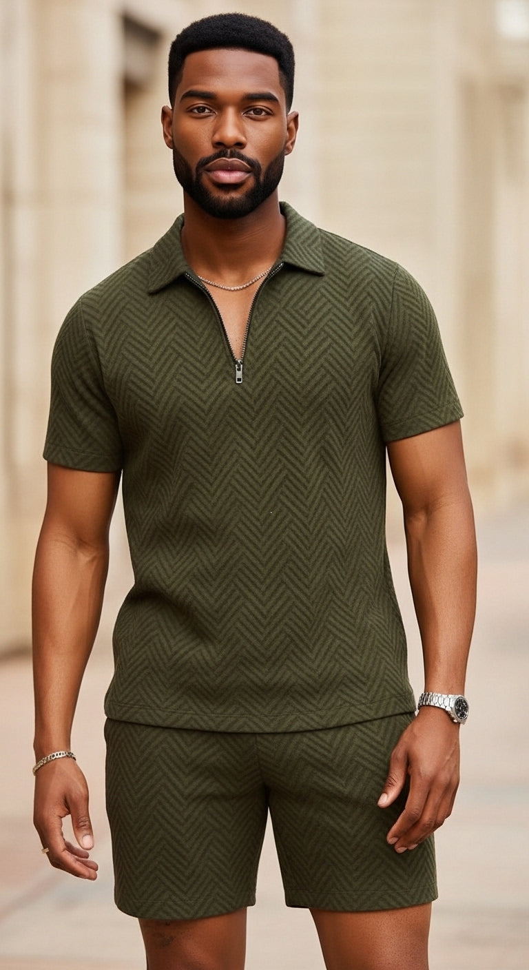 Antoine - Polo- und Shorts-Set für Herren, lässige Sommerbekleidung