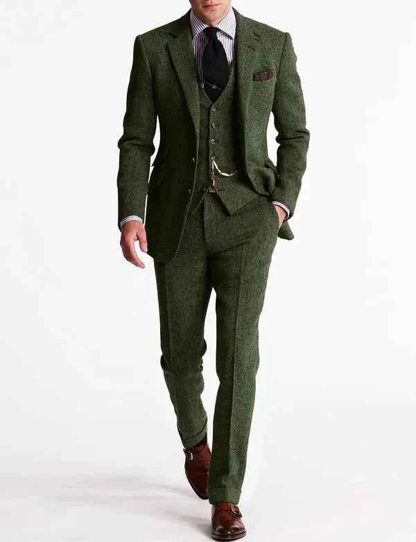 Eleganter Herren 3-Teiler Anzug Slim Fit – Klassischer Business & Hochzeitsanzug