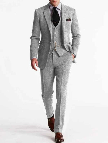 Eleganter Herren 3-Teiler Anzug Slim Fit – Klassischer Business & Hochzeitsanzug